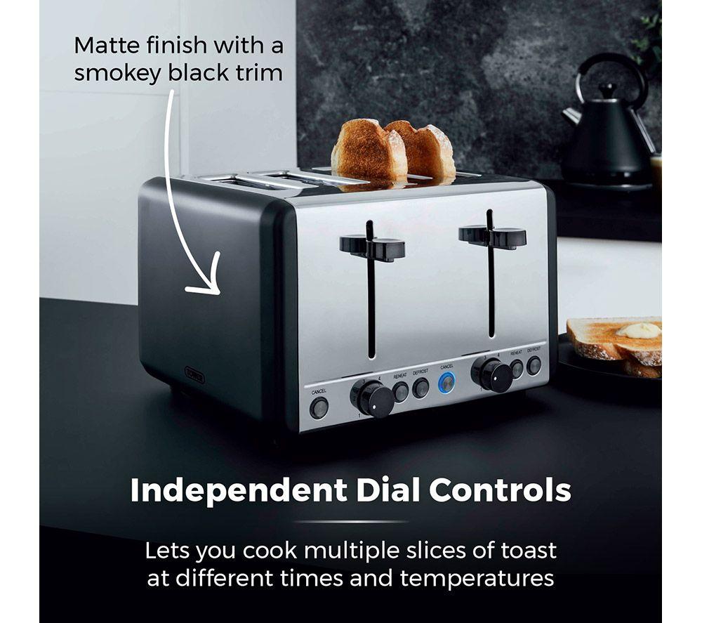 TOWER Sera T20086BLK 4-Slice Toaster - Black image number 7 of 19