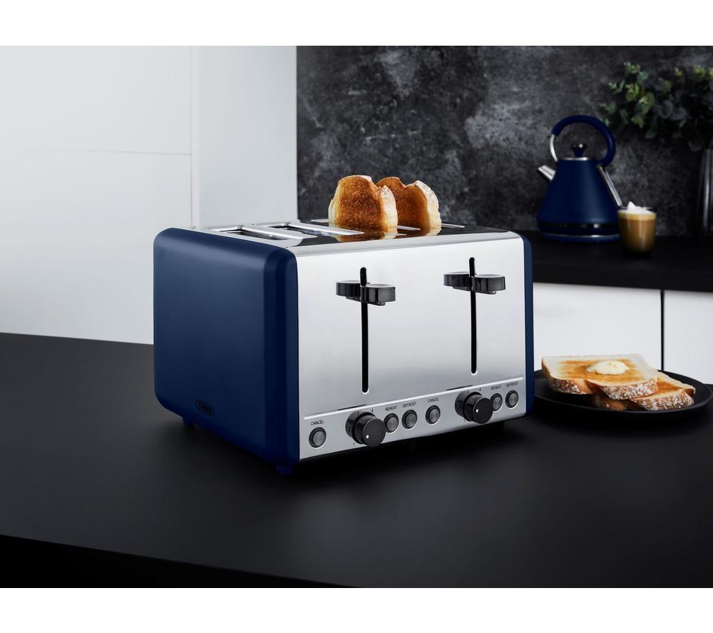 TOWER Sera T20086MNB 4-Slice Toaster - Blue image number 5 of 14