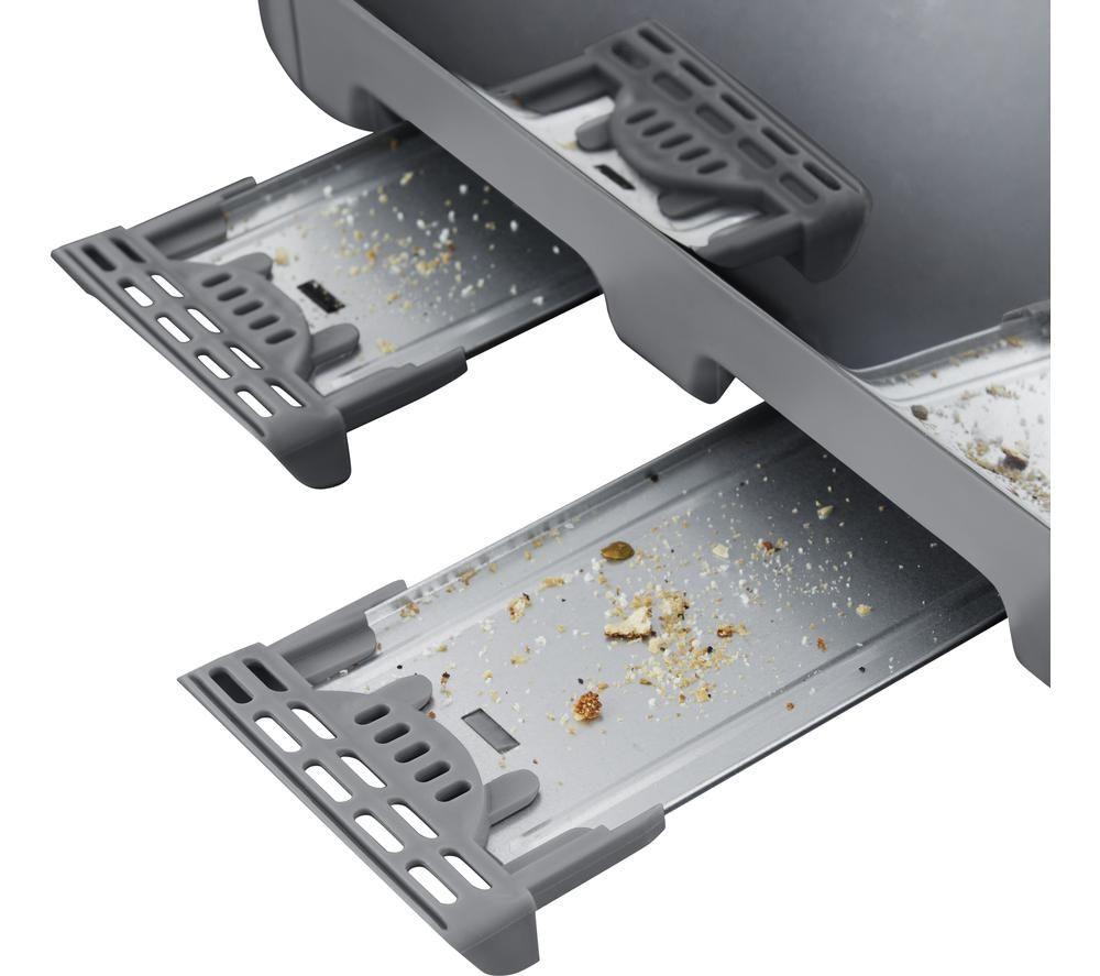 TOWER Sera T20086GRY 4-Slice Toaster - Grey image number 3 of 6