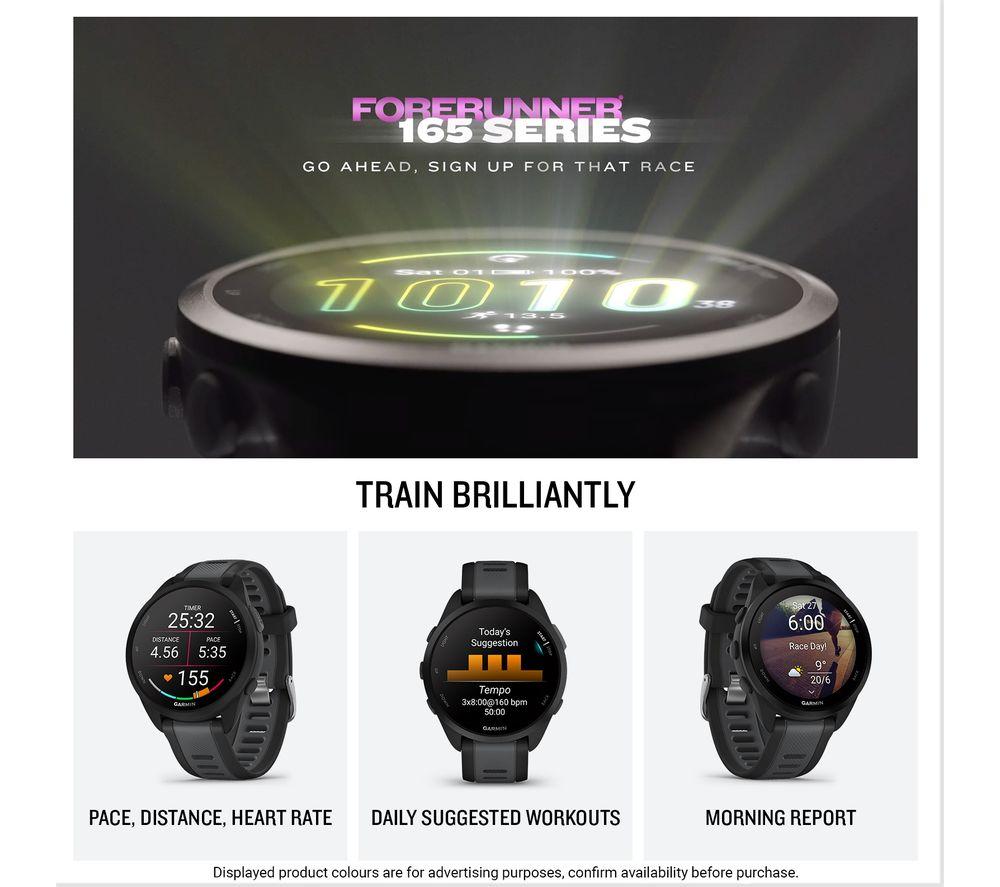 GARMIN Forerunner 165 Sports Watch - Black, 43 mm image number 12 of 18