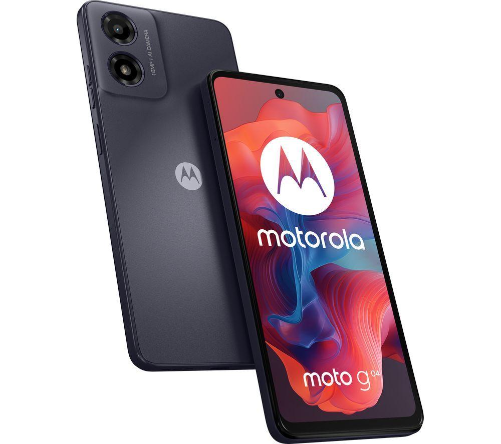 Motorola moto g04 Smartphone (6,53“ HD+ Display, 50 MP Camera, 4/128 GB, 5000 mAh Battery, Android Concord Black