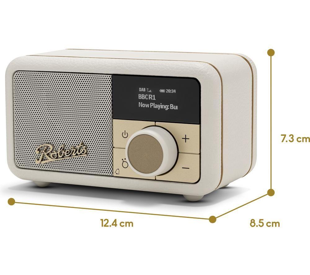 ROBERTS Revival Petite 2 DAB+/FM Retro Bluetooth Radio - Pastel Cream image number 5 of 5