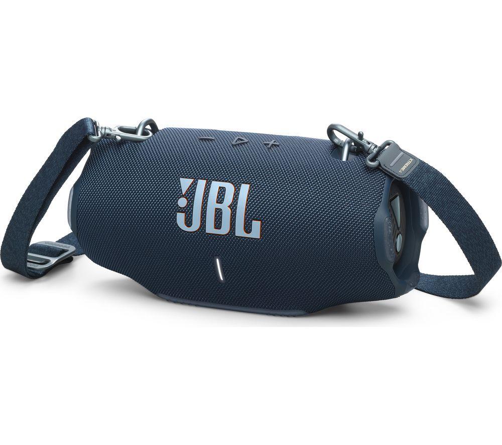 JBL Xtreme 4, Portable Bluetooth Speaker Pro Sound and Convenient Shoulder Strap, IP67 Waterproof, Built-In Power Bank, in Blue