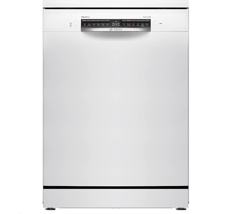 BOSCH Series 4 SMS4EKW06G Full-size WiFi-enabled Dishwasher - White, White