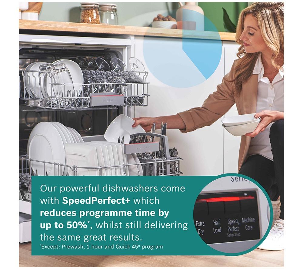 BOSCH Series 4 SMS4EKW06G Full-size WiFi-enabled Dishwasher - White image number 9 of 21