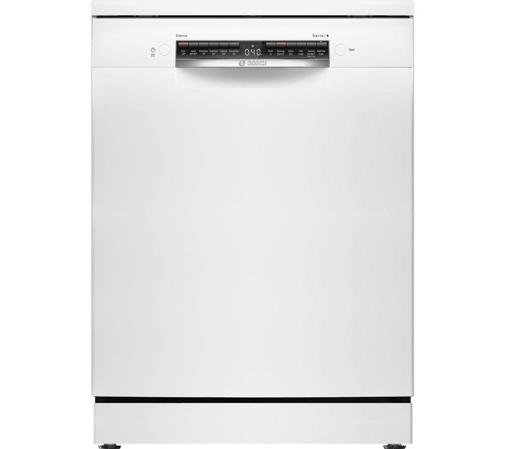 BOSCH Series 4 SMS4EMW06G Full-size WiFi-enabled Dishwasher - White, White