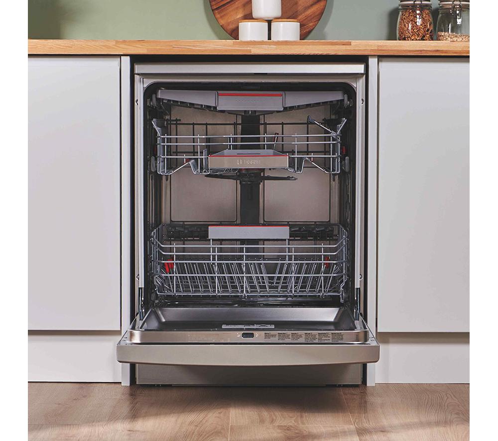 BOSCH Series 6 PerfectDry SMS6TCI01G Full-size WiFi-enabled Dishwasher - Silver Inox image number 5 of 20