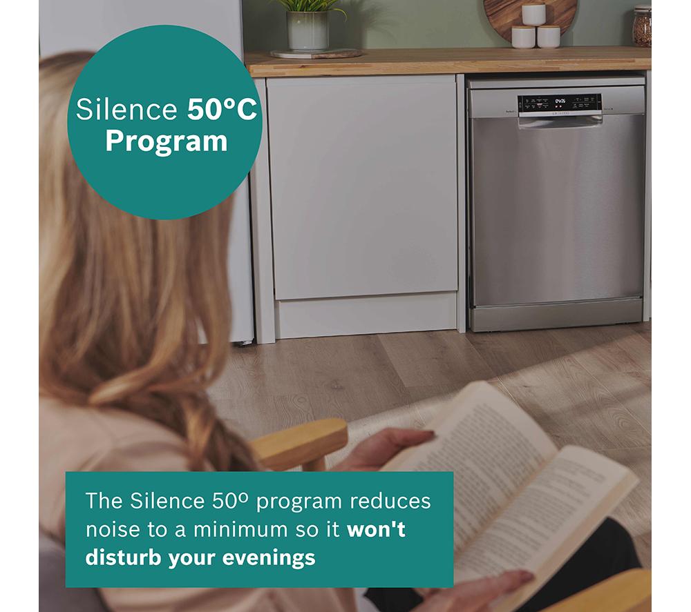 BOSCH Series 6 PerfectDry SMS6TCI01G Full-size WiFi-enabled Dishwasher - Silver Inox image number 8 of 20