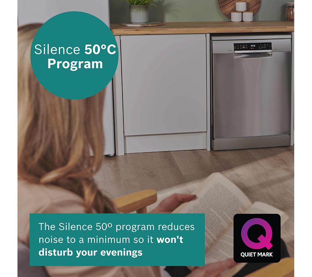 BOSCH Series 6 PerfectDry SMS6TCI01G Full-size WiFi-enabled Dishwasher - Silver Inox image number 9 of 20