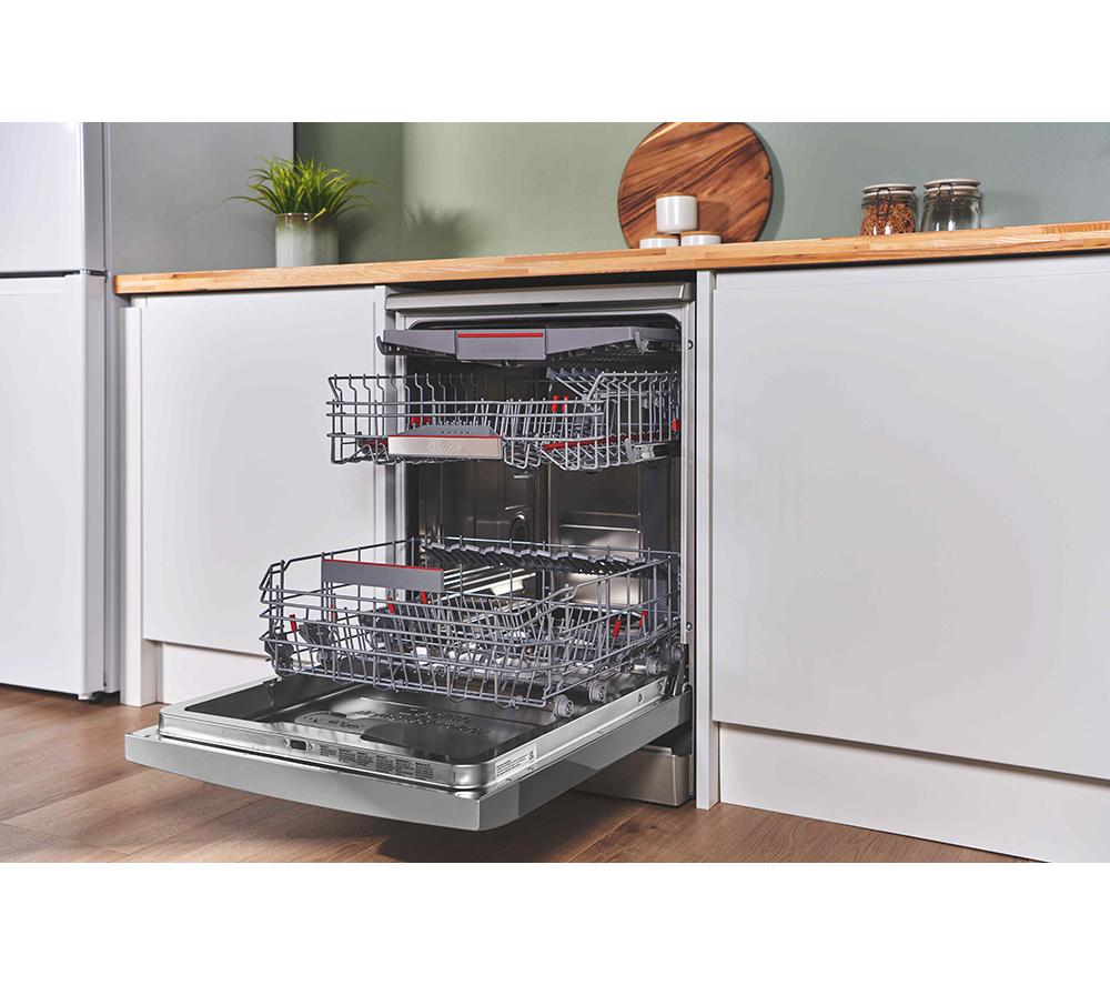 BOSCH Series 6 PerfectDry SMS6TCI01G Full-size WiFi-enabled Dishwasher - Silver Inox image number 11 of 20