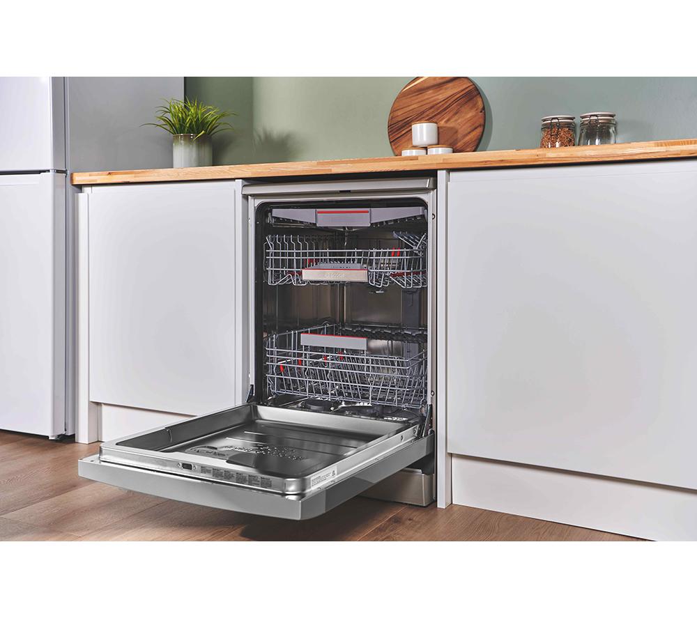 BOSCH Series 6 PerfectDry SMS6TCI01G Full-size WiFi-enabled Dishwasher - Silver Inox image number 12 of 20