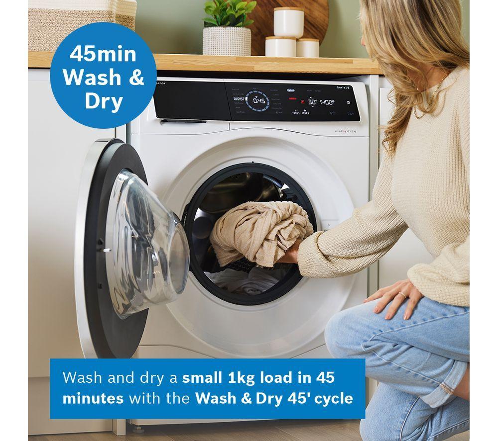 BOSCH Series 8 i-DOS WNC25410GB 10.5 kg Washer Dryer - White image number 5 of 16