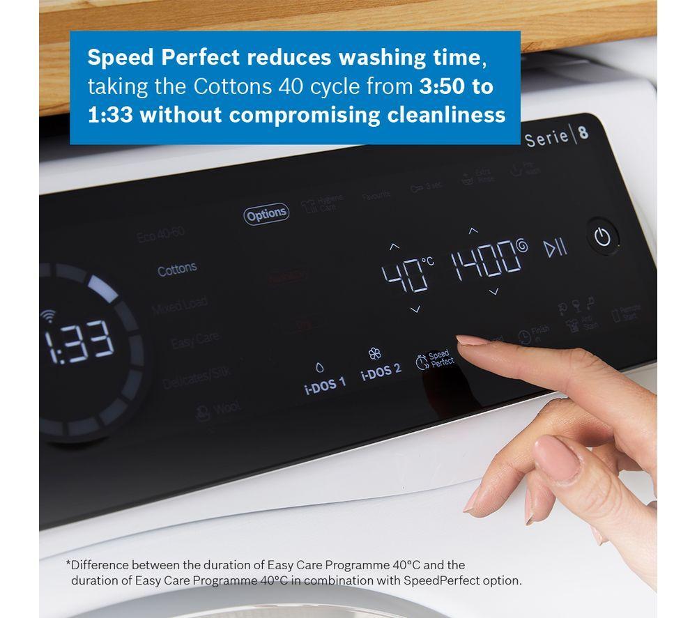 BOSCH Series 8 i-DOS WNC25410GB 10.5 kg Washer Dryer - White image number 6 of 16