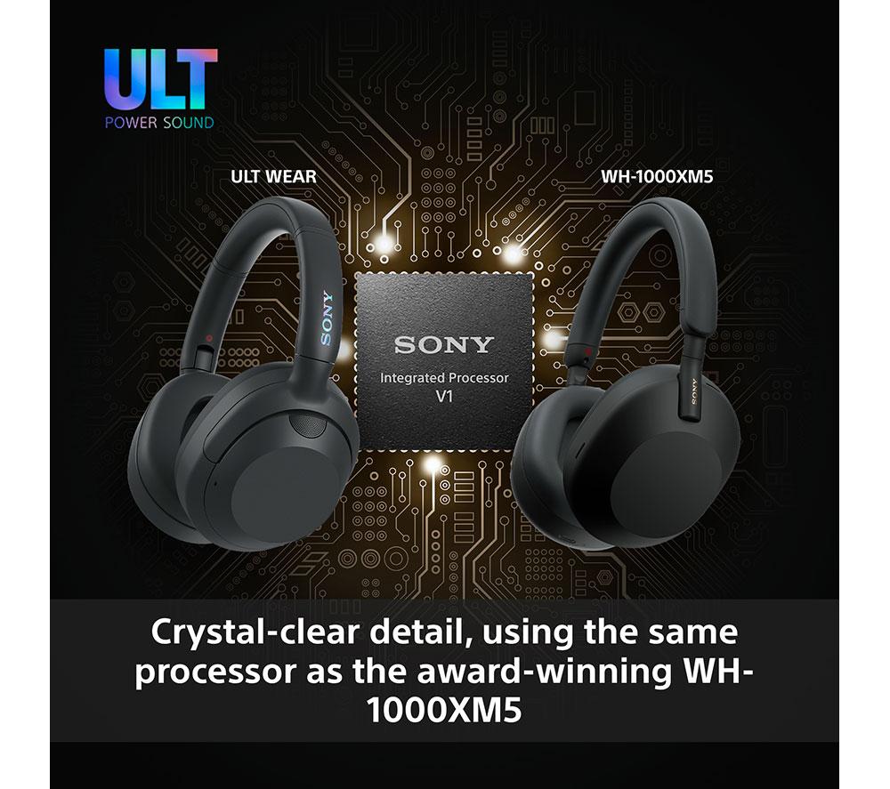 SONY ULT Wear Wireless Bluetooth Noise-Cancelling Headphones - Black image number 4 of 19