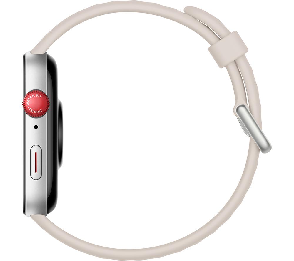 HUAWEI Watch Fit 3 - Silver with White Fluoroelastomer Strap image number 4 of 8