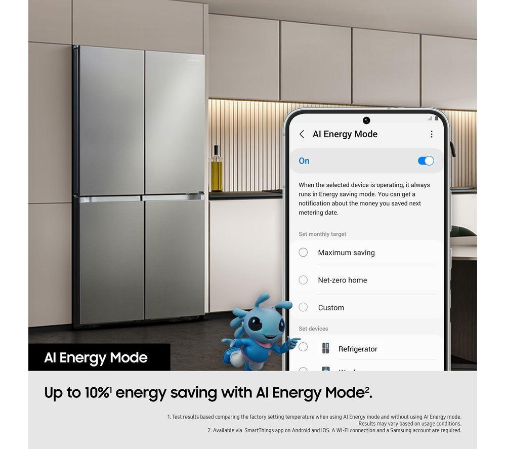 SAMSUNG Family Hub with AI Vision RF65DG9H0EB1EU Smart Fridge Freezer - Black image number 9 of 12