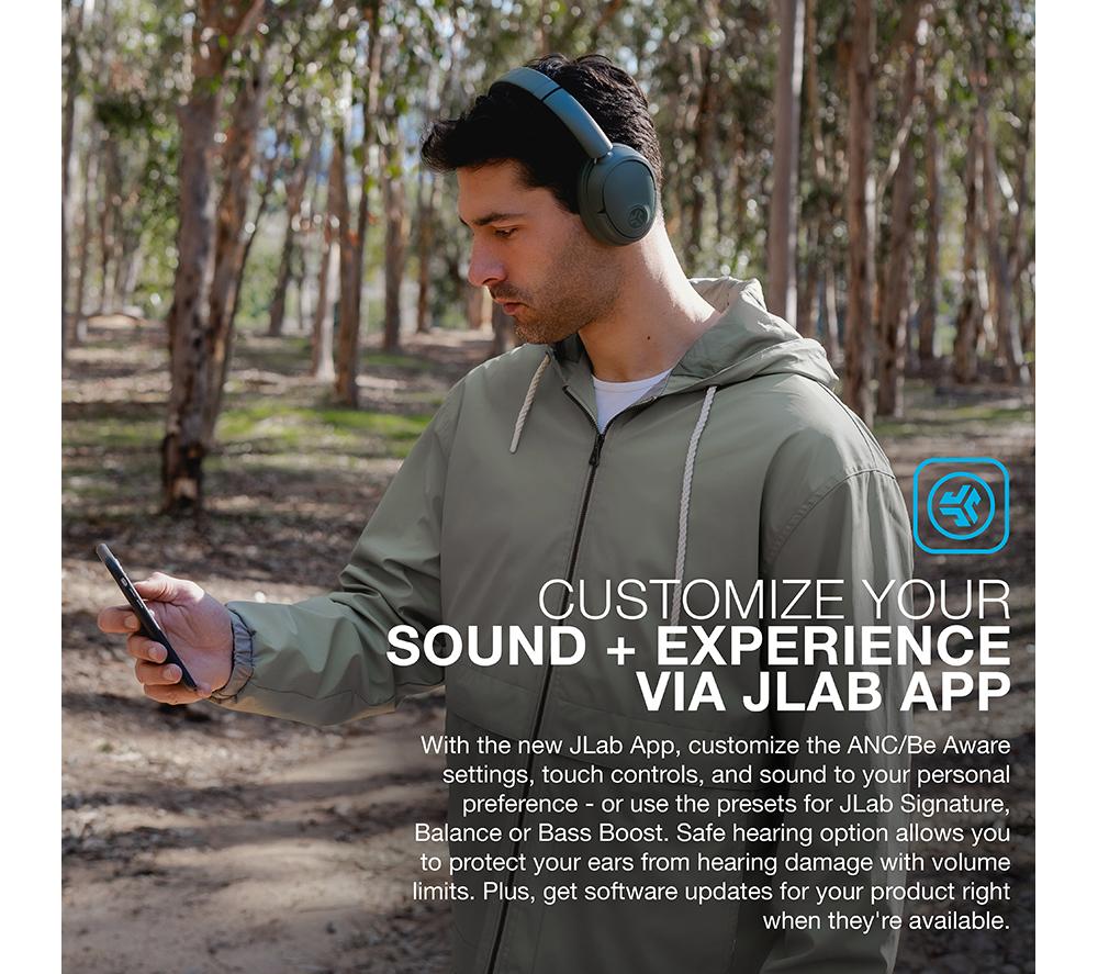 JLAB JBuds Lux Wireless Bluetooth Noise-Cancelling Headphones - Sage image number 5 of 6