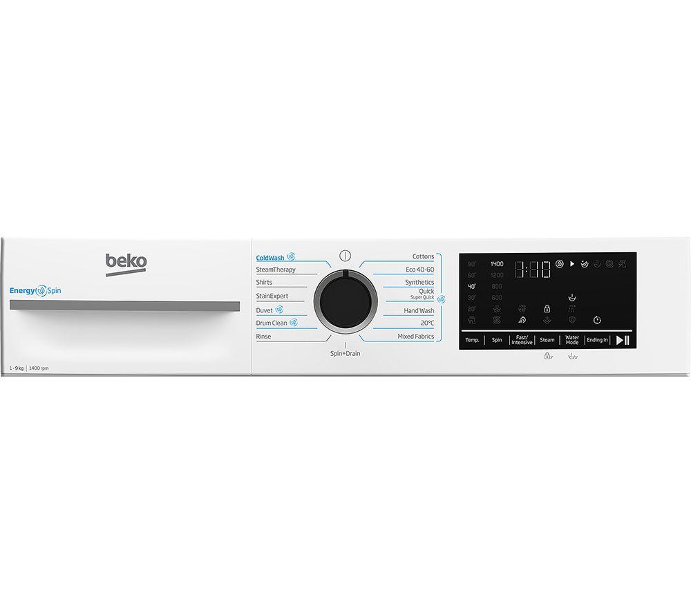 BEKO Pro EnergySpin IronFast BM3WT4941IW 9 kg 1400 Spin Washing Machine - White image number 4 of 17