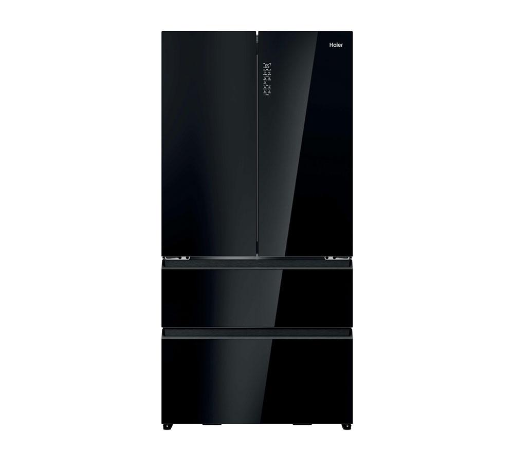 HAIER Series 7 HFR79F19DFGB Smart Fridge Freezer – Black, Black