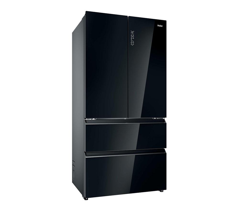 HAIER Series 7 Total No Frost HFR79F19DFGB Fridge Freezer - Obsidian Black Glass image number 3 of 17