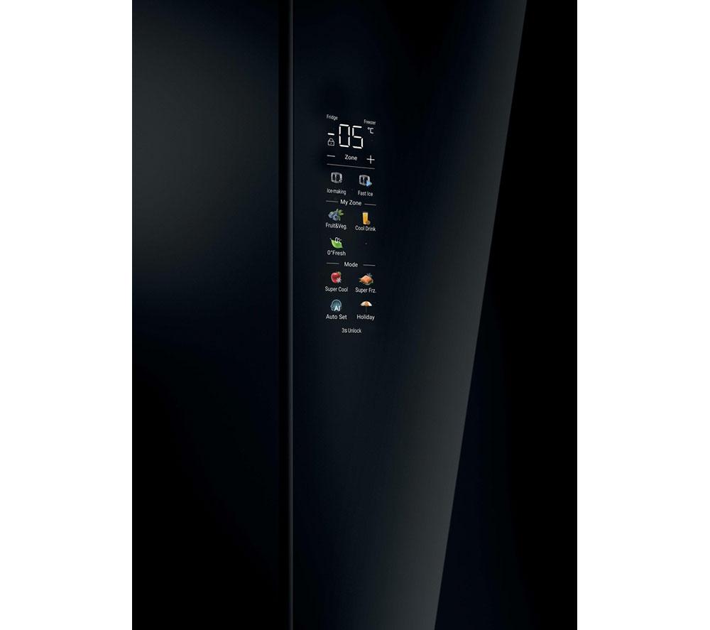 HAIER Series 7 Total No Frost HFR79F19DFGB Fridge Freezer - Obsidian Black Glass image number 13 of 17