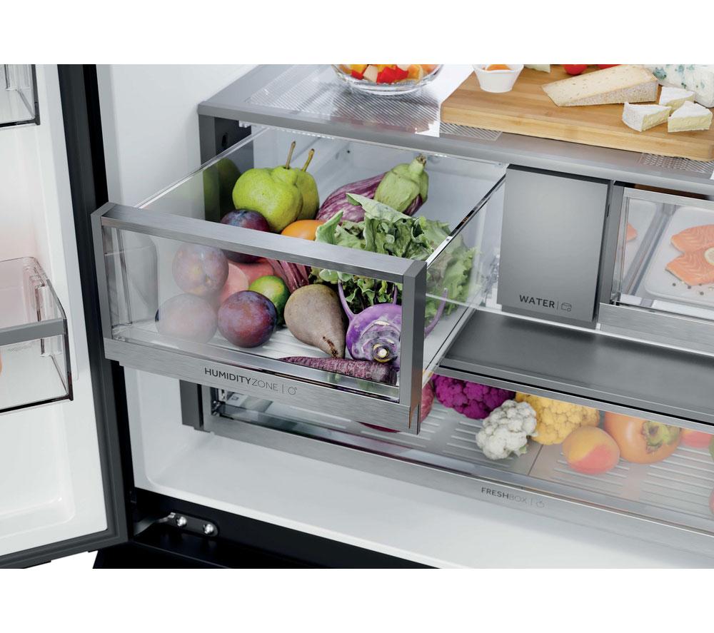 HAIER Series 7 Total No Frost HFR79F19DFGB Fridge Freezer - Obsidian Black Glass image number 15 of 17