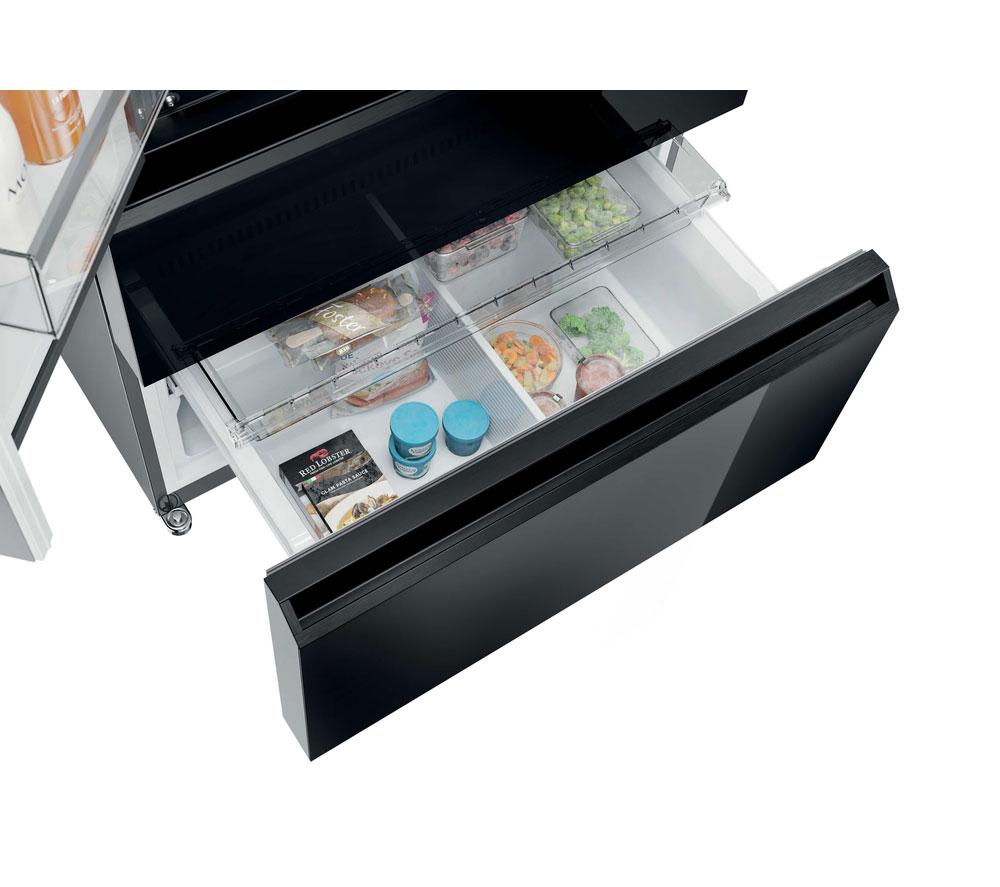 HAIER Series 7 Total No Frost HFR79F19DFGB Fridge Freezer - Obsidian Black Glass image number 16 of 17