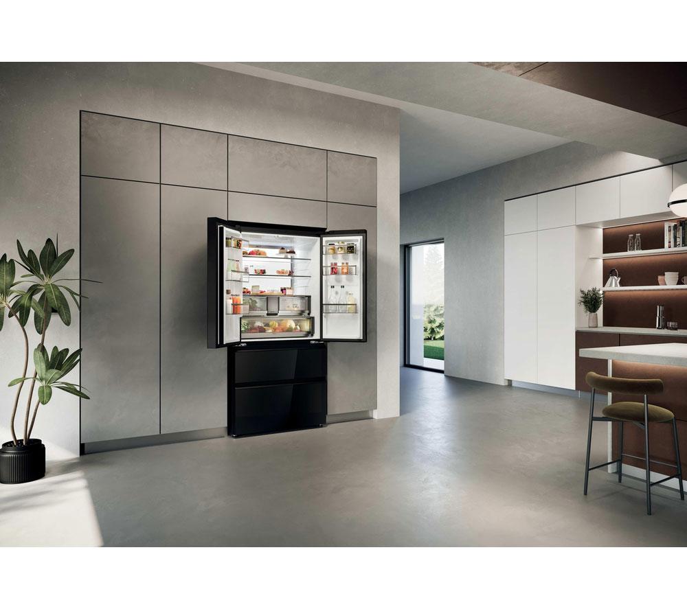 HAIER Series 7 Total No Frost HFR79F19DFGB Fridge Freezer - Obsidian Black Glass image number 17 of 17