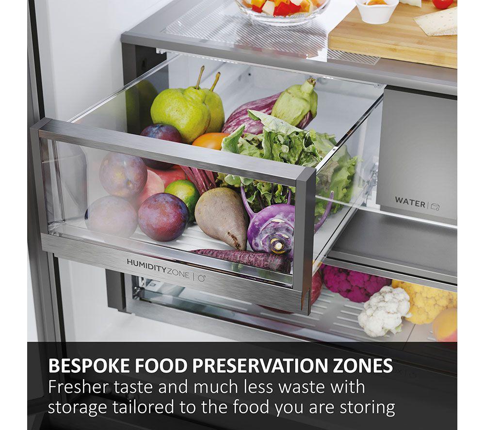 HAIER Series 7 HFR79F19EFGK Fridge Freezer - Sapphire Glass image number 4 of 17