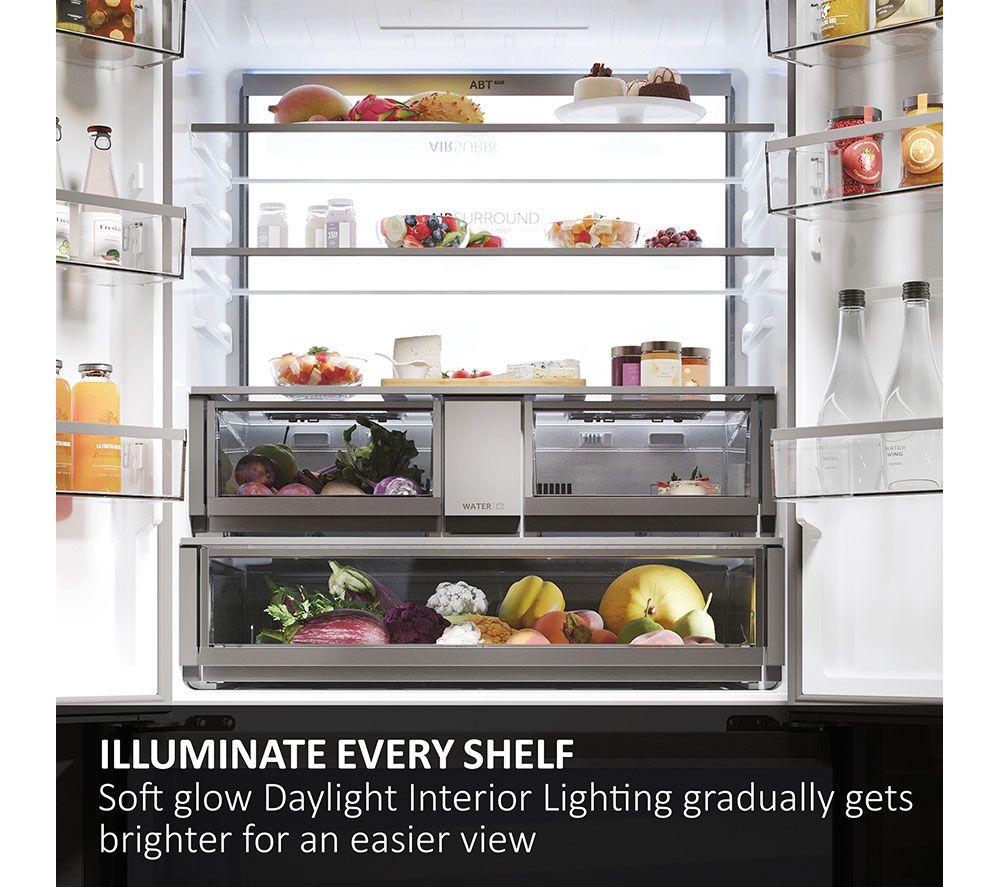 HAIER Series 7 HFR79F19EFGK Fridge Freezer - Sapphire Glass image number 5 of 17