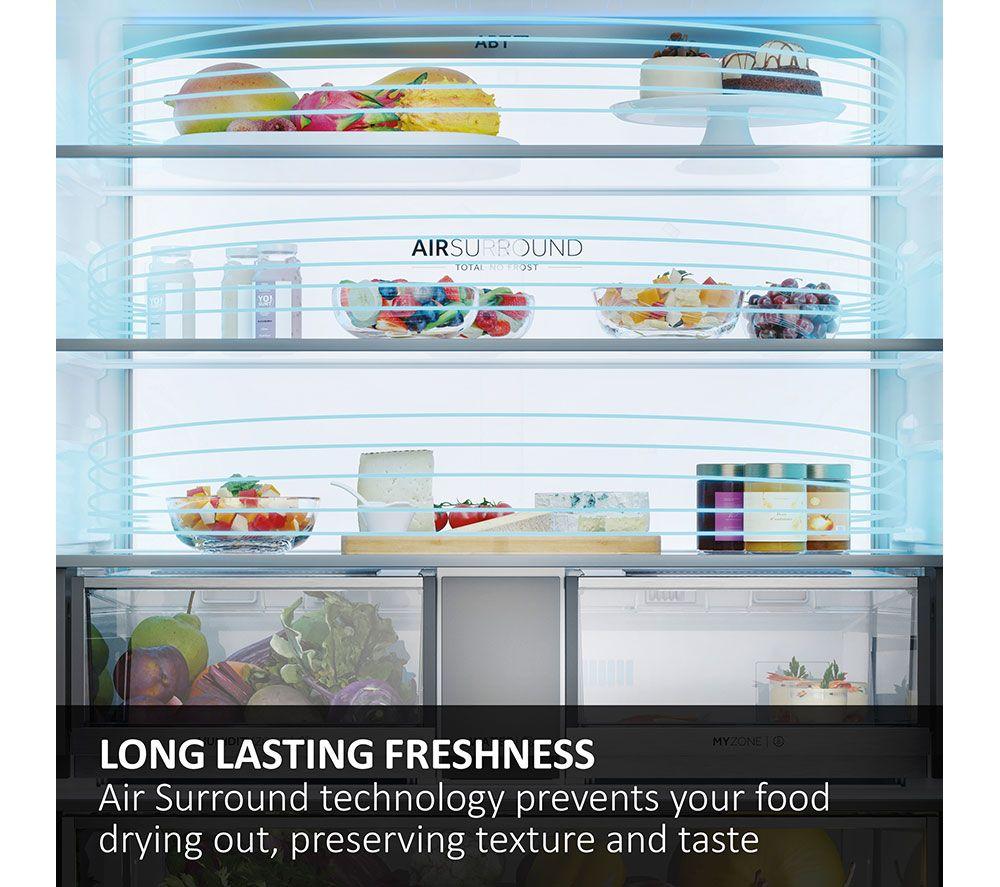 HAIER Series 7 HFR79F19EFGK Fridge Freezer - Sapphire Glass image number 8 of 17