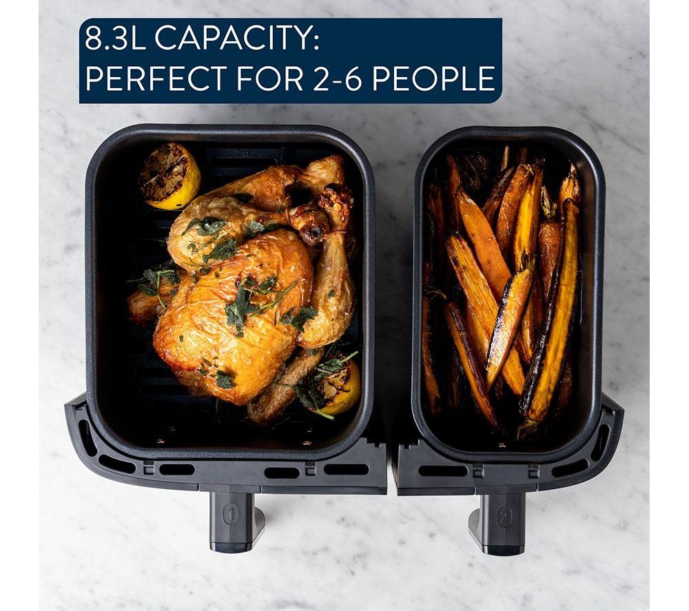 TEFAL Jamie Oliver Easy Fry EY90JDG0 8.3L Dual Drawer Air Fryer - Stainless Steel image number 4 of 9