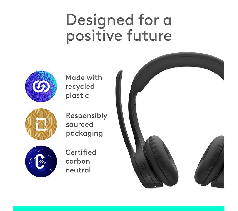 LOGITECH Zone 300 Wireless Headset - Graphite image number 7 of 10