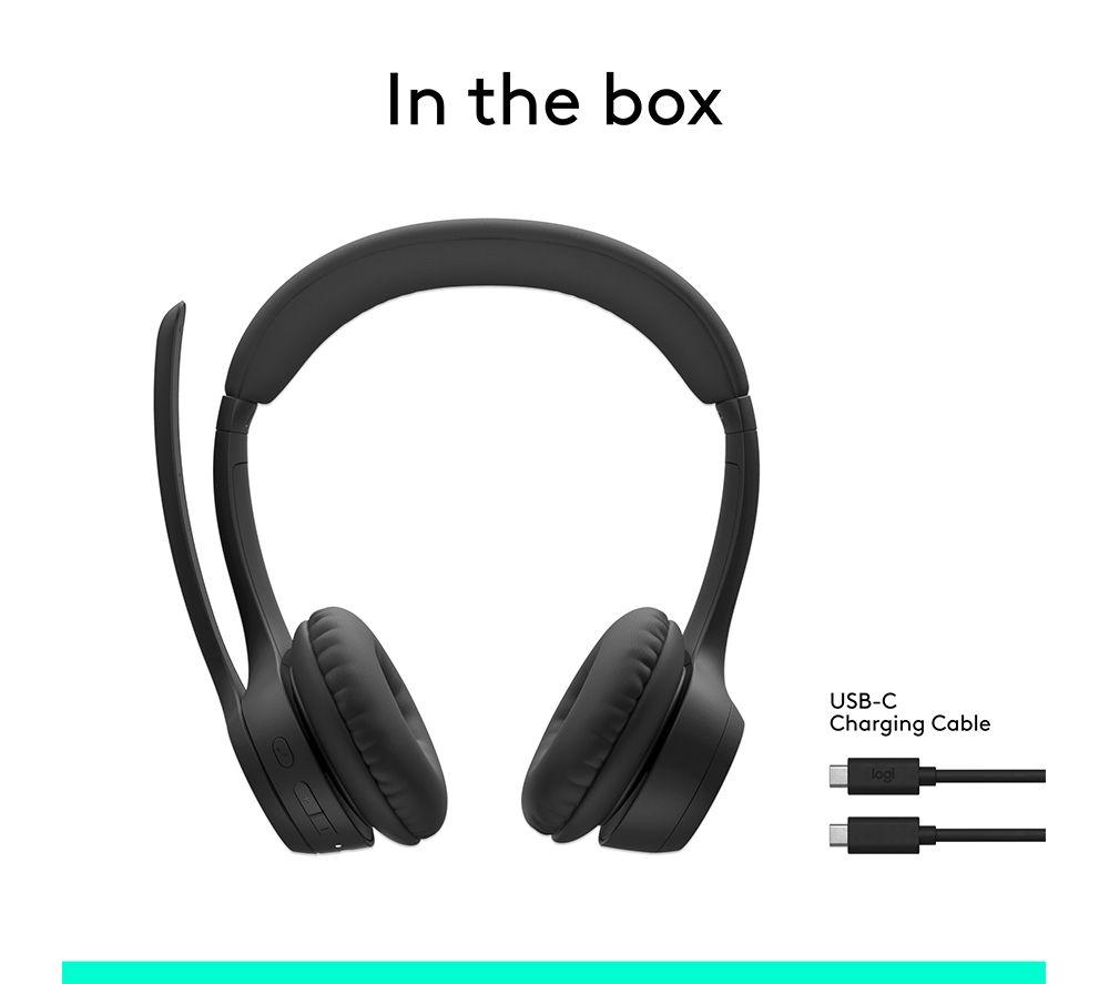 LOGITECH Zone 300 Wireless Headset - Graphite image number 10 of 10
