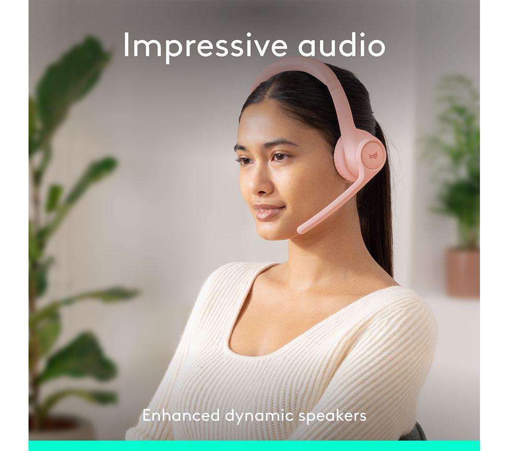 LOGITECH Zone 300 Wireless Headset - Rose image number 3 of 10