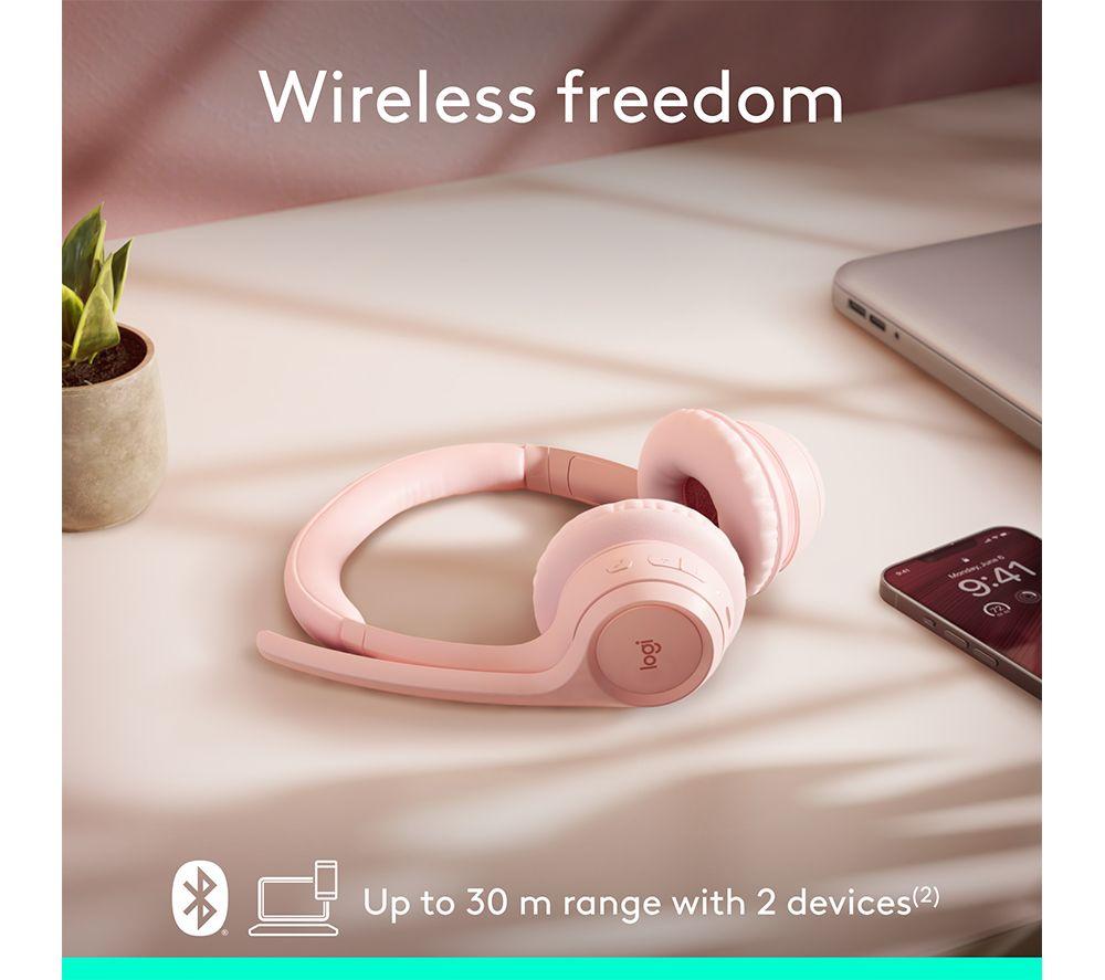 LOGITECH Zone 300 Wireless Headset - Rose image number 4 of 10