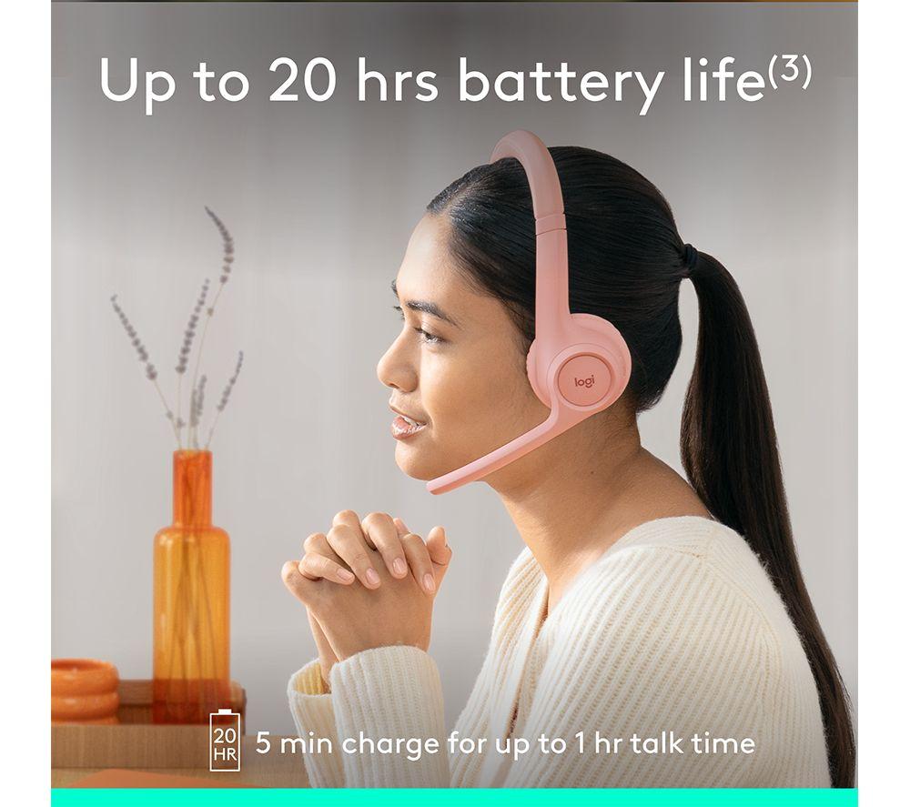 LOGITECH Zone 300 Wireless Headset - Rose image number 5 of 10