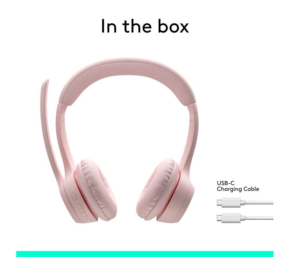 LOGITECH Zone 300 Wireless Headset - Rose image number 10 of 10