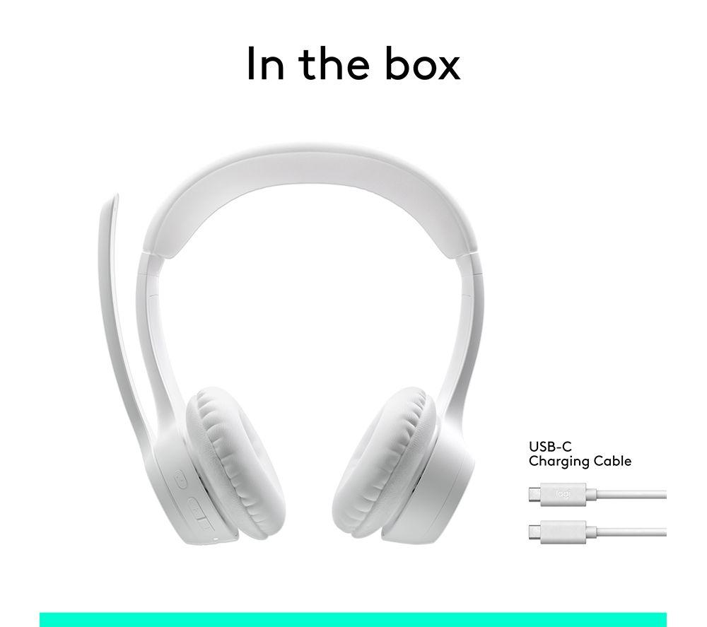 LOGITECH Zone 300 Wireless Headset - Off White image number 10 of 11