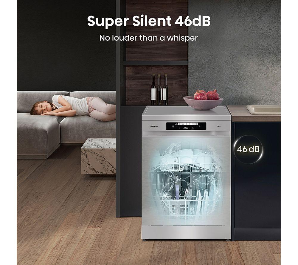 HISENSE HS642D90XUK Full-size Dishwasher - Stainless Steel image number 6 of 14