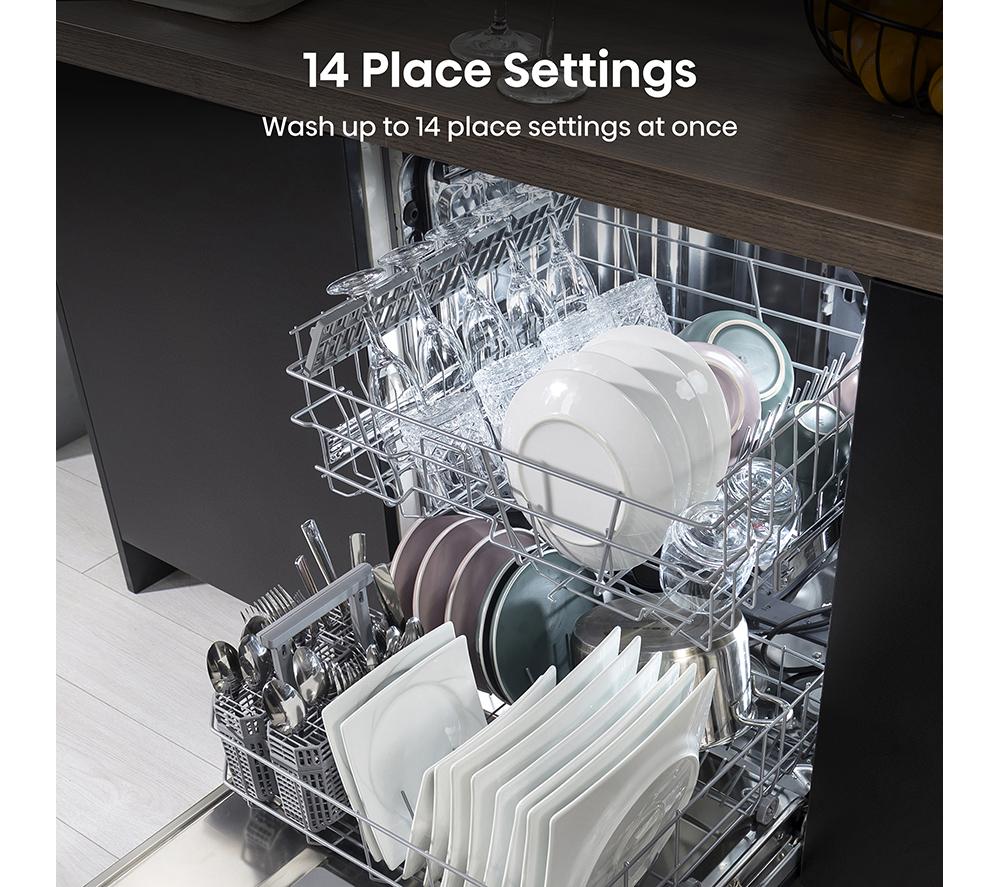 HISENSE HS642D90WUK Full-size Dishwasher - White image number 2 of 14