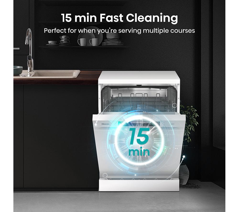HISENSE HS642D90WUK Full-size Dishwasher - White image number 4 of 14