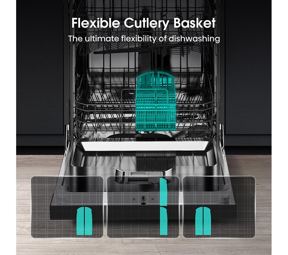 HISENSE HS642D90WUK Full-size Dishwasher - White image number 5 of 14