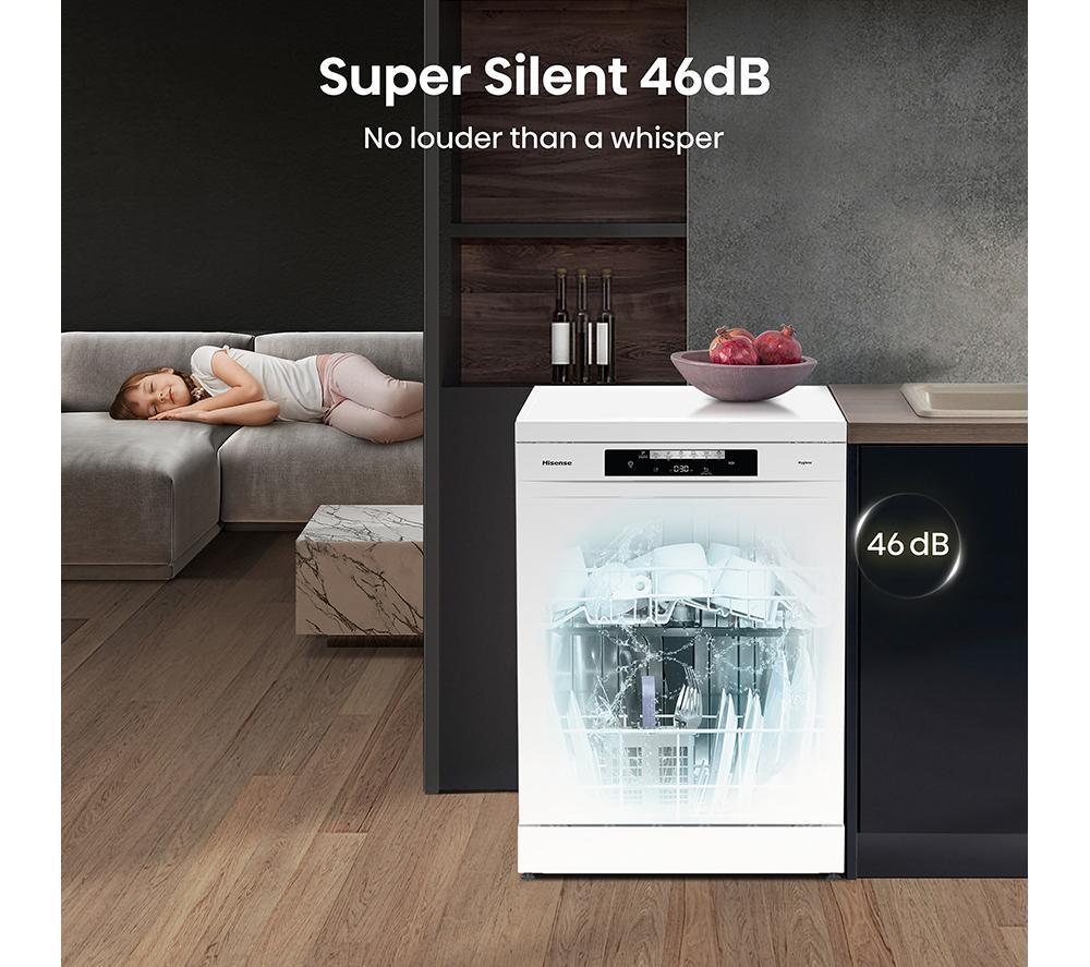 HISENSE HS642D90WUK Full-size Dishwasher - White image number 6 of 14