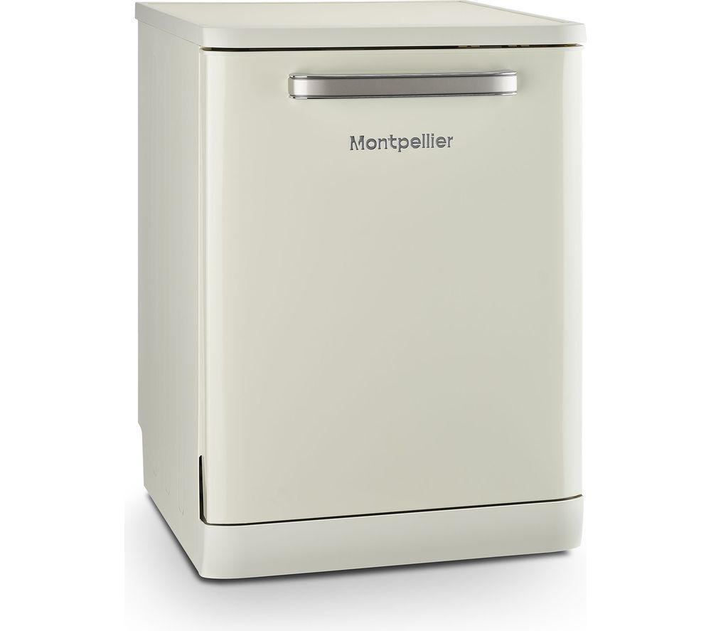 MONTPELLIER Retro MAB1353DC Full-size Dishwasher - Cream image number 2 of 4