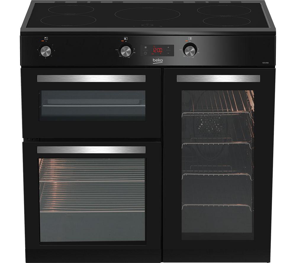 BEKO Pro KDVI90K 90 cm Electric Range Cooker – Black, Black