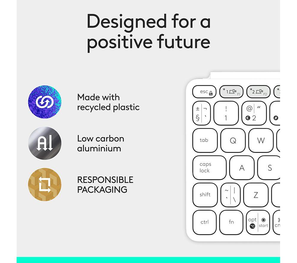 LOGITECH Keys-To-Go 2 Universal Portable Wireless Keyboard - Pale Grey image number 7 of 10