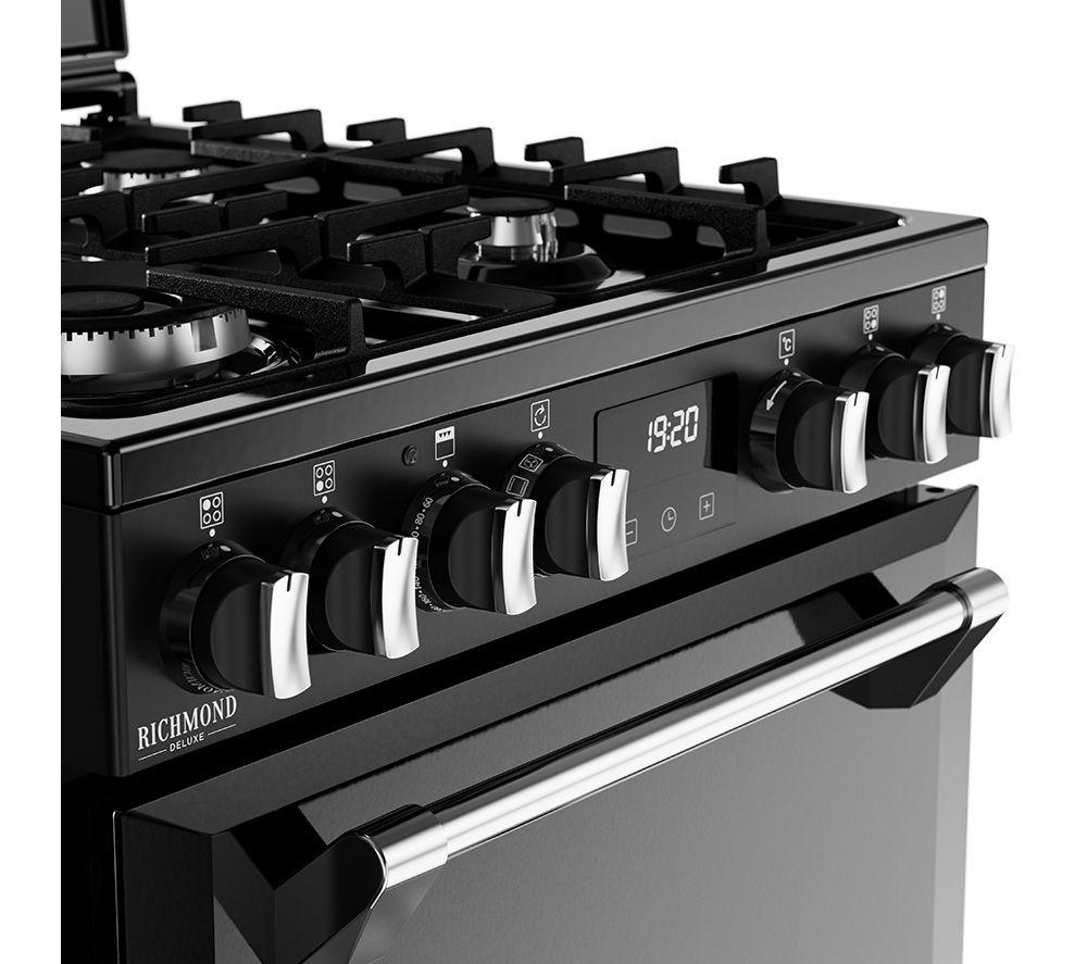 STOVES Richmond Deluxe 60DF Dual Fuel Cooker - Black & Chrome image number 3 of 20