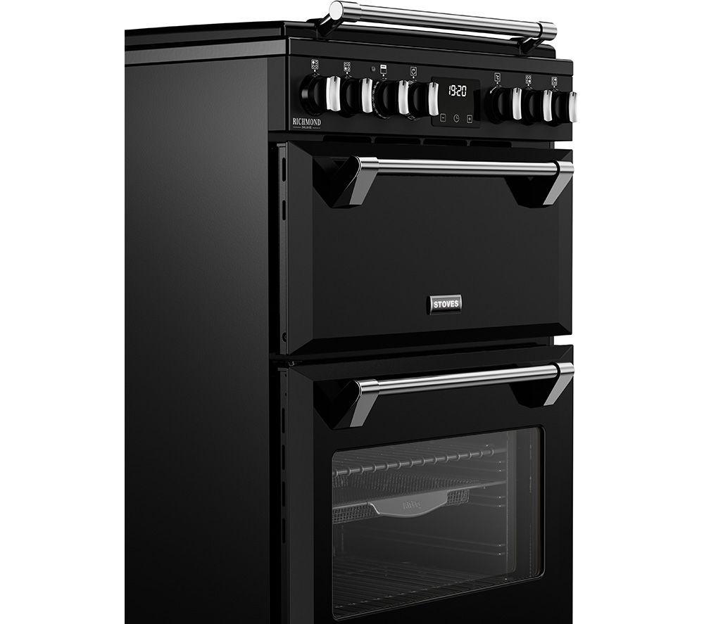 STOVES Richmond Deluxe 60DF Dual Fuel Cooker - Black & Chrome image number 4 of 20