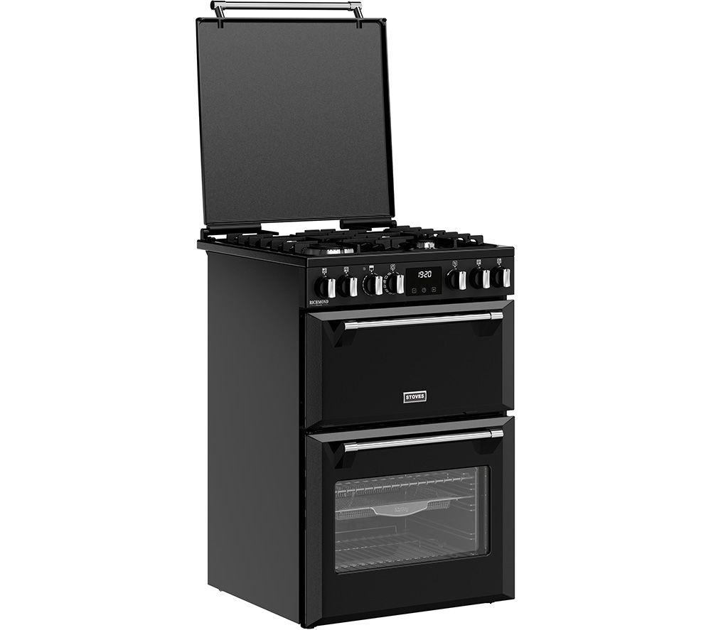 STOVES Richmond Deluxe 60DF Dual Fuel Cooker - Black & Chrome image number 5 of 20